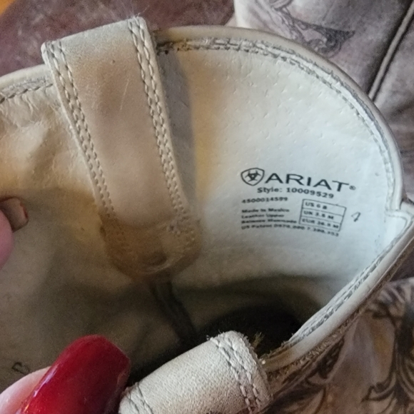 Ariat Women's Laser Etched Pegosa Steampunk Western Boots Size 6B - Picture 5 of 10